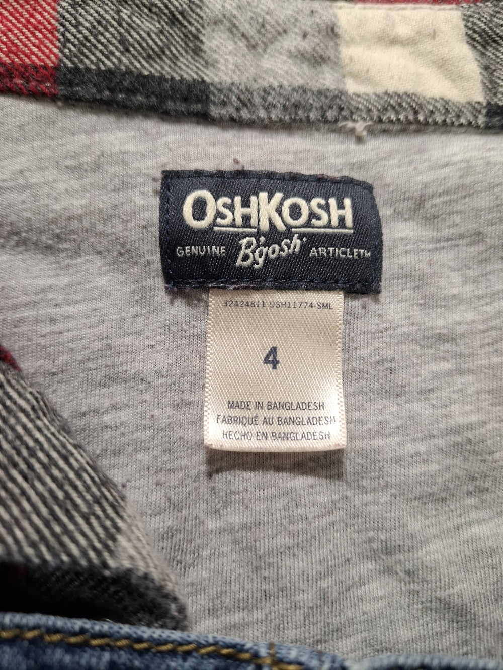Vintage OshKosh B'gosh Blue Denim Kids Overalls - Picture 14 of 15